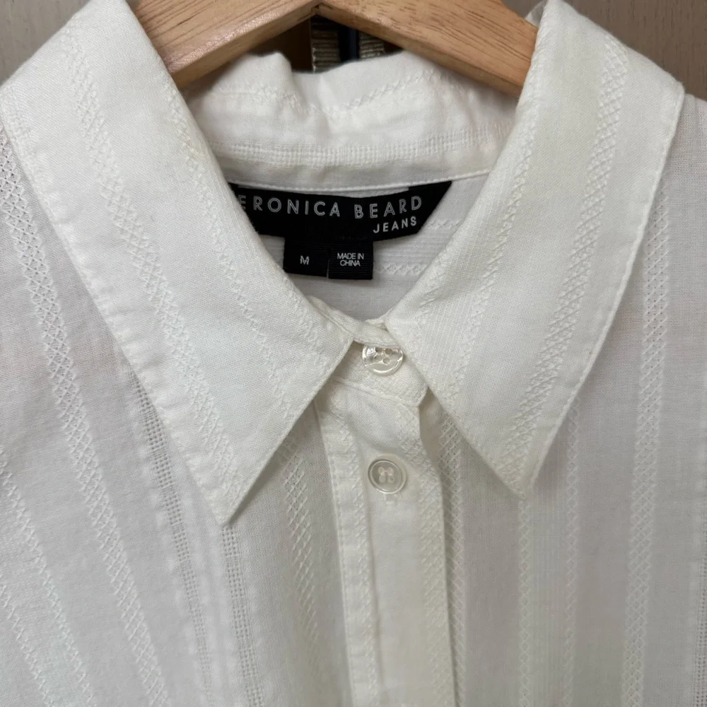 Veronica Beard white embroidered cotton top, M - Picture 4 of 7